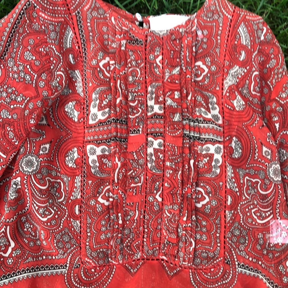Anthropology Love Sam red top - Picture 2 of 7